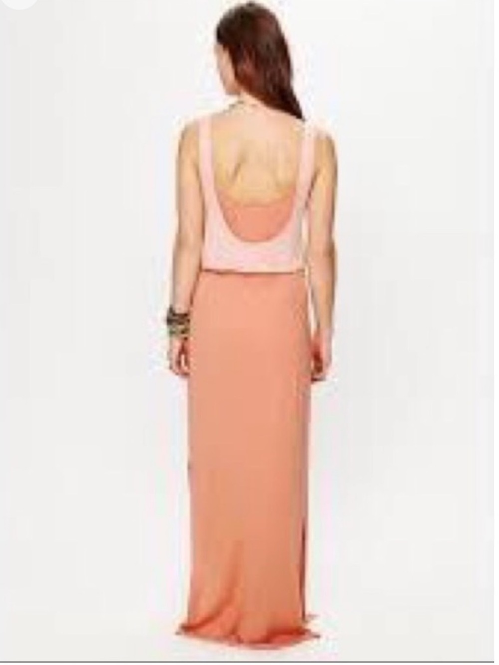 FP BEACH FREE PEOPLE EMMA CORAL TWO FER DRESS SZ L - Picture 3 of 11